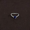 OLIO E ACETO Sterling Silver Moonstone/Lapis Lazuli/Red Snakeskin Jade Crown Ring OLIO-OA13F06-YL Blue (OA13F05)